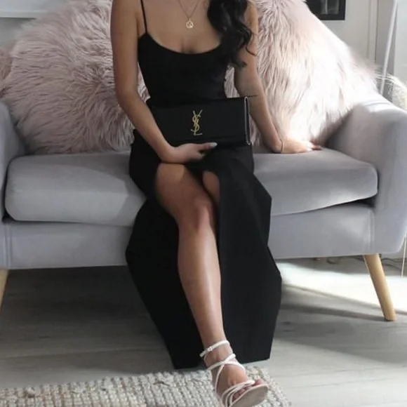 Like New! YSL Saint Laurent Monogram Kate Clutch Cavier Leather MSRP $1,595 - Picture 3 of 16